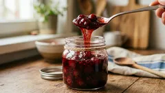 Tento třešňový džem obsahuje méně cukru – a sám od sebe přirozeně zhoustne